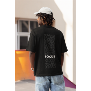 T SHIRT focus NOIR AVEC UN DESIGN MODERN FIT ET STYLE UNIQUE