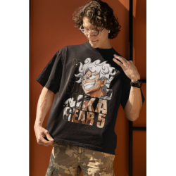 T SHIRT anime nika gear 5 NOIR AVEC UN DESIGN MODERN FIT ET STYLE UNIQUE