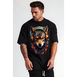 T-shirt Loup Urbain en Coton Unique et Ultra Confortable - Tailles S à XXL