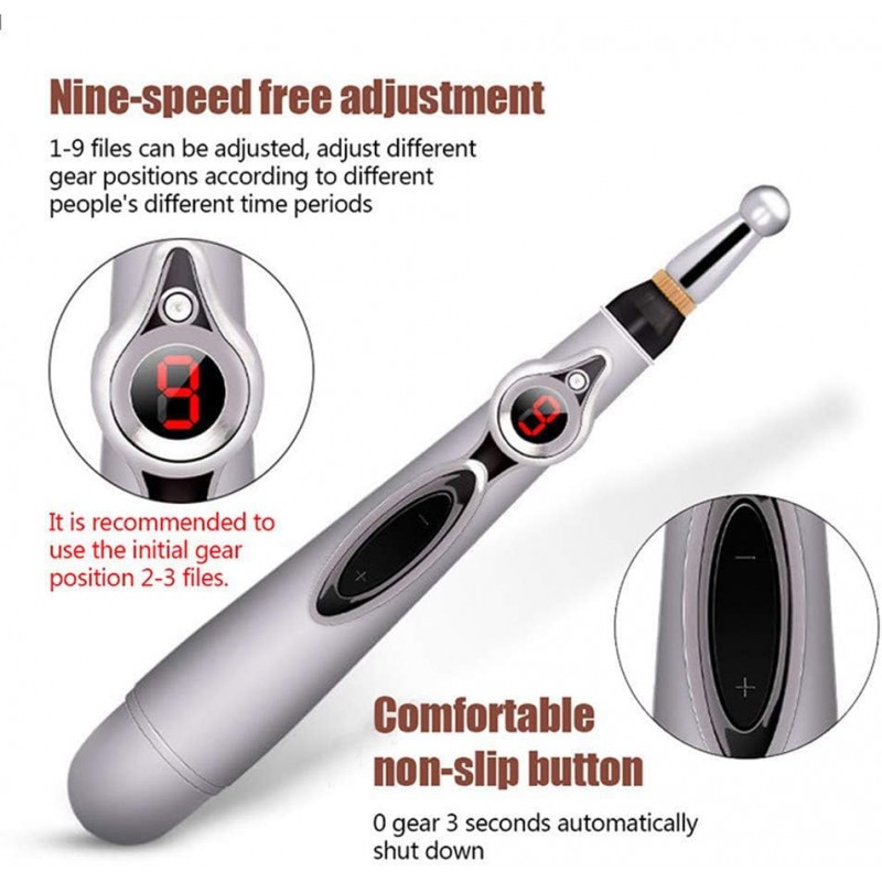 Stylo Méridien Électronique 3 en 1, Stylo D'acupuncture, Stylo De Massage Énergétique Acupoint Outils De Massage Corporel avec 3