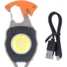 Hyuduo Porte-clés LED Lampe de Poche Multifonctionnelle Type C Mini Lampe de Travail D'urgence Lampe de Poche avec