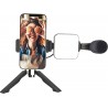 Mobility Lab - ML305578 - Kit Vlogging - Trépied spécial ou poignée - Support Smartphone Universel - Lumière vidéo - Microphone