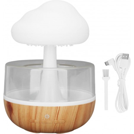 TOPINCN Zen Raining Cloud Veilleuse Aromathérapie Diffuseur D'huiles Essentielles Micro Humidificateur Fontaine de Bureau Chevet