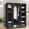 Roedax Armoire Placard à vêtements Portable en Acier Inoxydable, 175x150x45cm, Placard Simple Non tissé pour vêtements, Placard