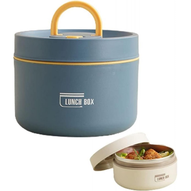 MiZuH Portable Insulated Lunch Container Set, Thermal Lunch Box Bento Box Set, Lunch Box Set with Containers Leakproof Cylinder