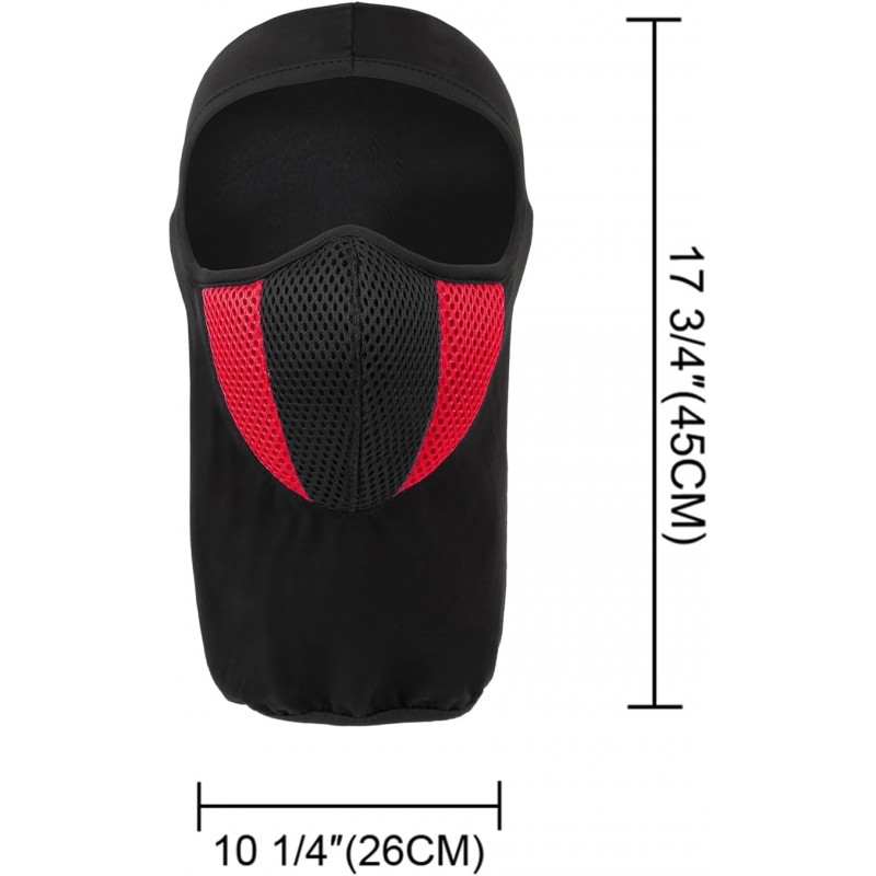 TOPTIE Masque Cagoule Respirant en Coton Noir - Chaud et Confortable pour Le Temps Froid, Le Ski, Le Snowboard, Le Cyclisme -