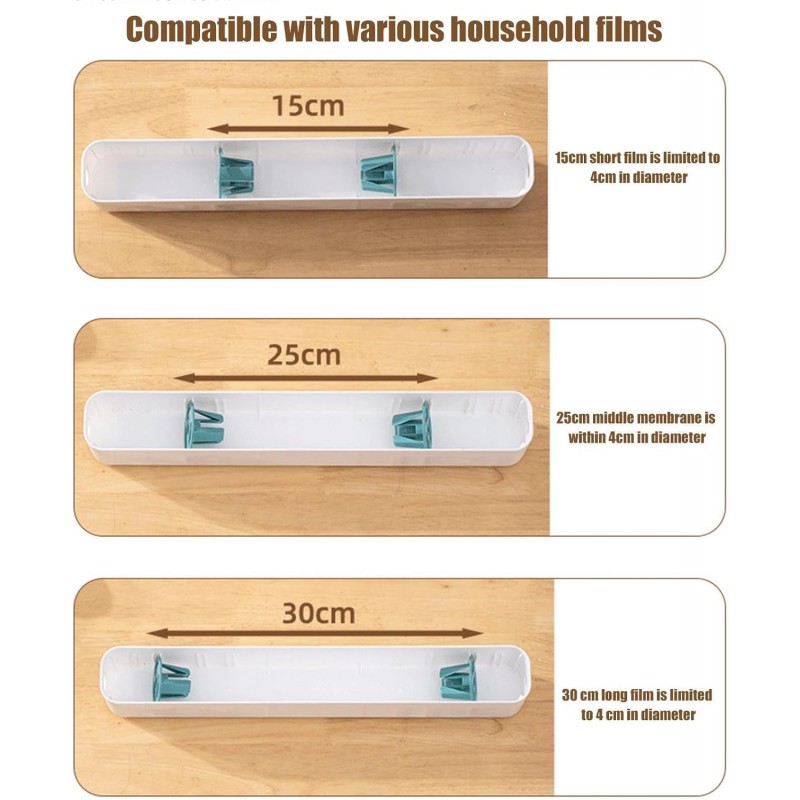 Découpeur Film Étirable | Distributeur Film Alimentaire Magnétique | Distributeur d'emballage Alimentaire | 36,5x5,5x5 Cm