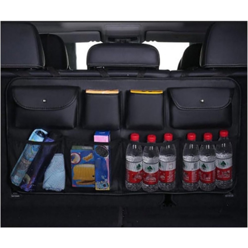 IUKTHHJOR Organisateur de Coffre Voiture pour Mitsubishi Pajero Shogun Montero V80 V87 V93 V97, Suspendu Sac de Rangement Coffre