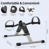 AGM Mini Vélo d'Appartement, Pédalier Pliable Pratique Léger Facile à Utiliser Ranger Pédaler Résistance Réglable écran LCD